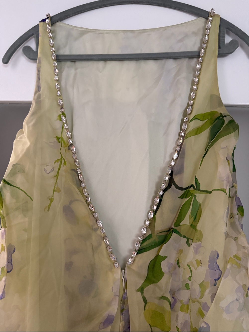 LEO LIN Yumei Silk Embellished Open Back Gown NWT – Size US 2 - Picture 9 of 10